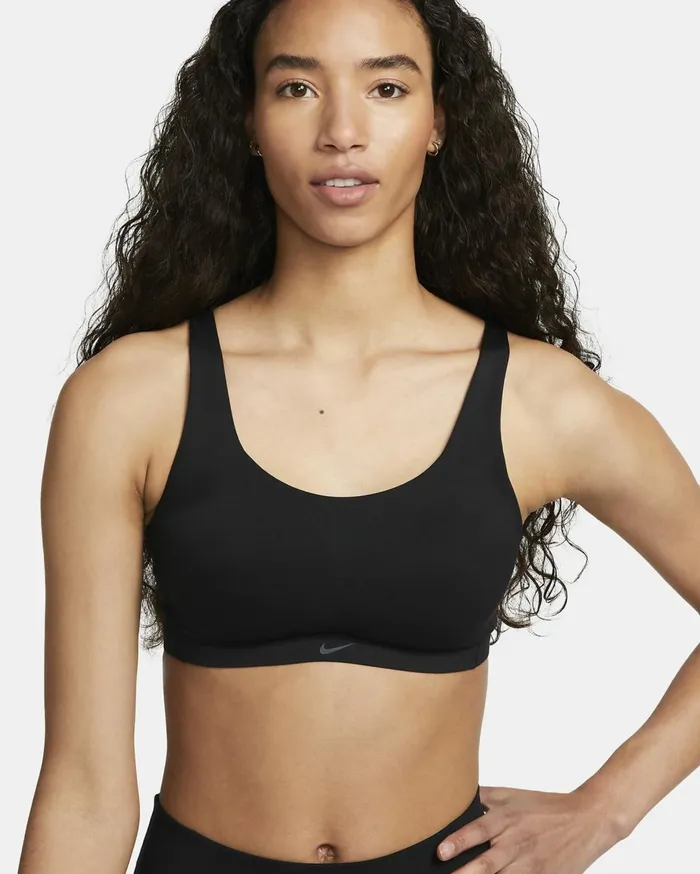 Sports Bras Women Nike Alate Coverage Blackblackcool Grey