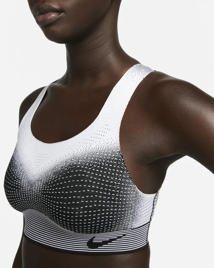 Sports Bras Women Nike Swoosh Flyknit Blackwhitebright Crimson