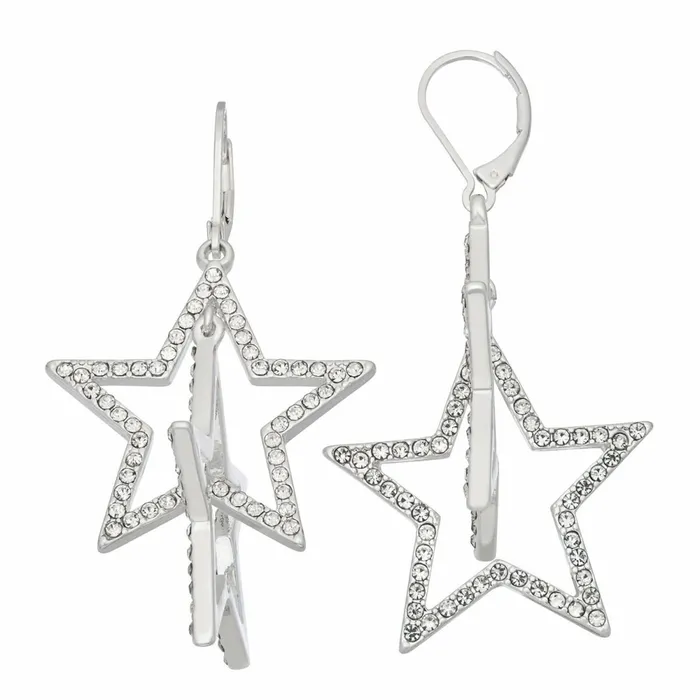 STAR DROP EARRINGS Silver Women Nine West