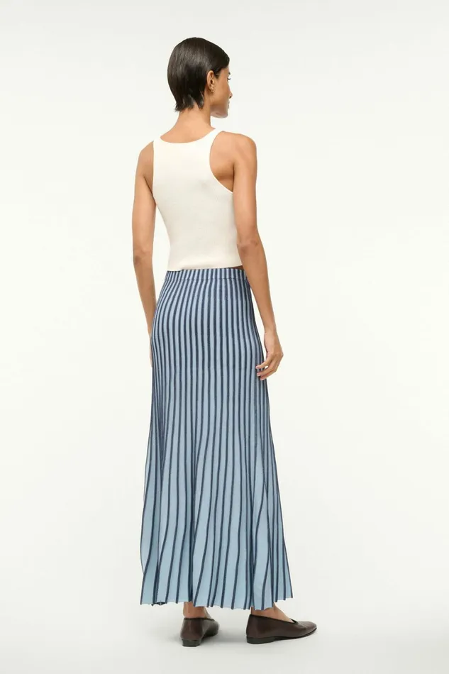 STAUD ALEIDA SKIRT Navy Clear Blue Women Skirts