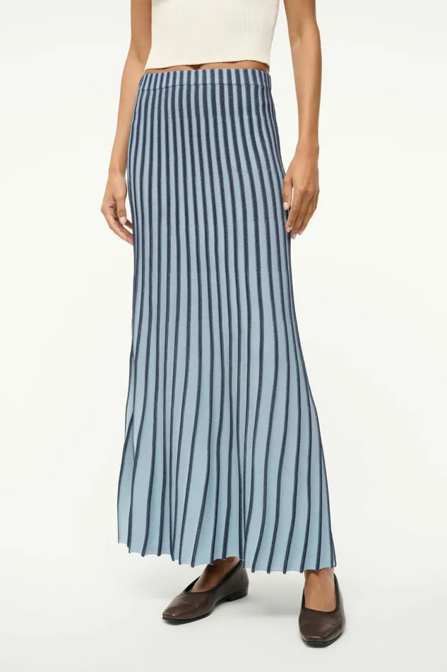 STAUD ALEIDA SKIRT Navy Clear Blue Women Skirts