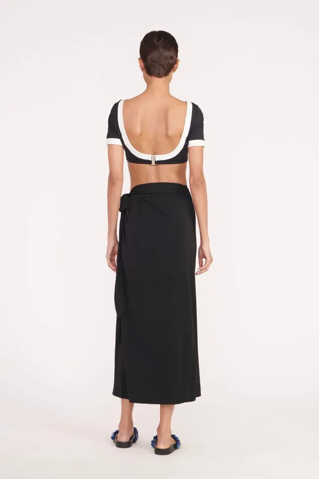 STAUD ANGELICA COVERUP SKIRT Black Women Swim STAUD ANGELICA COVERUP SKIRT Black Women Swim