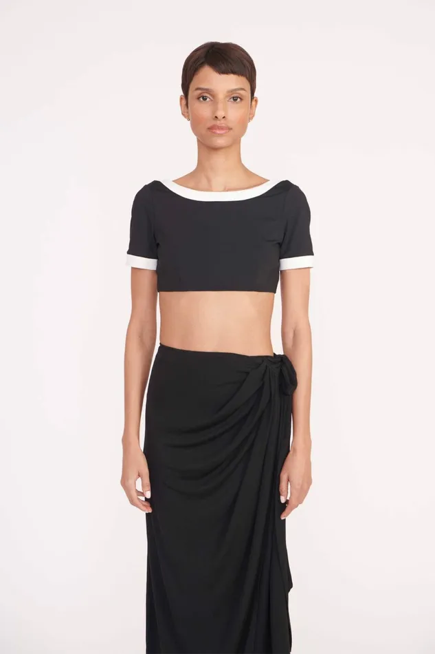 STAUD ANGELICA COVERUP SKIRT Black Women Swim STAUD ANGELICA COVERUP SKIRT Black Women Swim