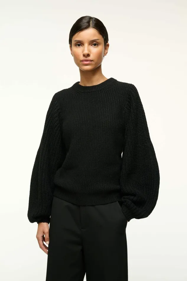 STAUD AURA SWEATER Black Women The Knit Shop