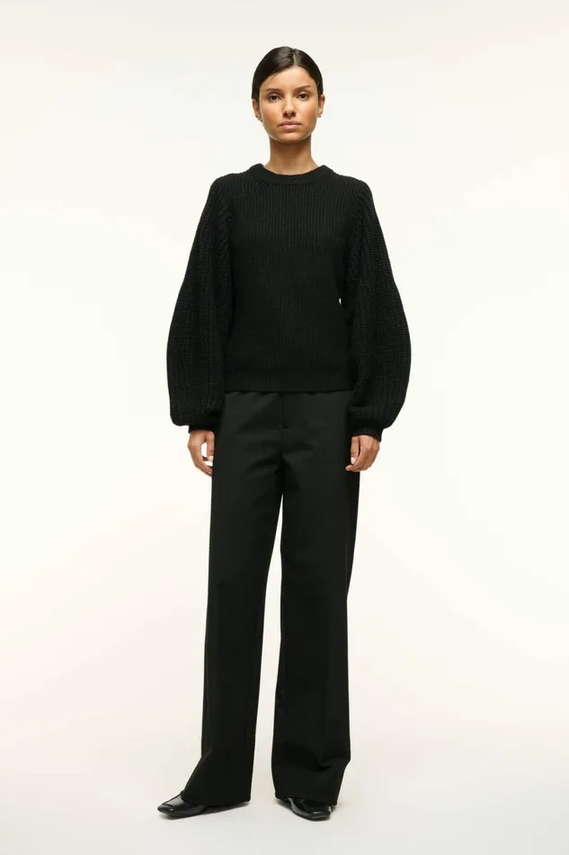 STAUD AURA SWEATER Black Women The Knit Shop STAUD AURA SWEATER Black Women The Knit Shop