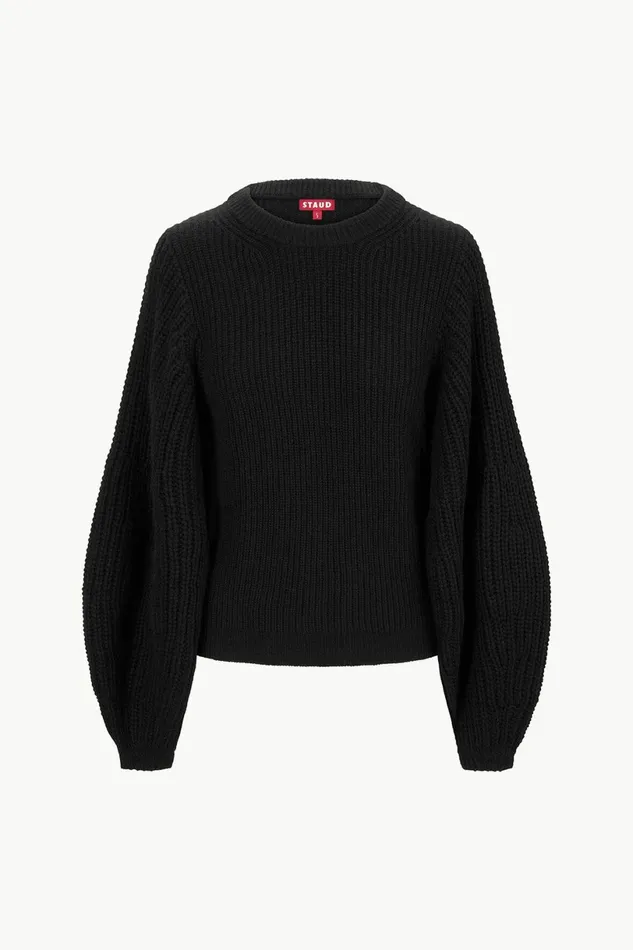STAUD AURA SWEATER Black Women The Knit Shop STAUD AURA SWEATER Black Women The Knit Shop
