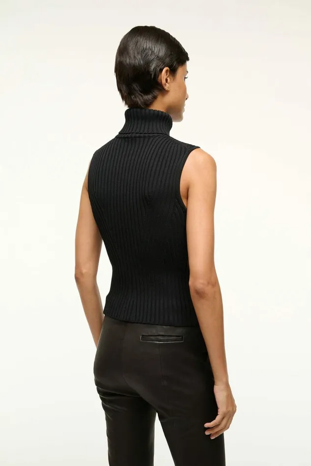 STAUD CALLUM TOP Black Women Tops STAUD CALLUM TOP Black Women Tops