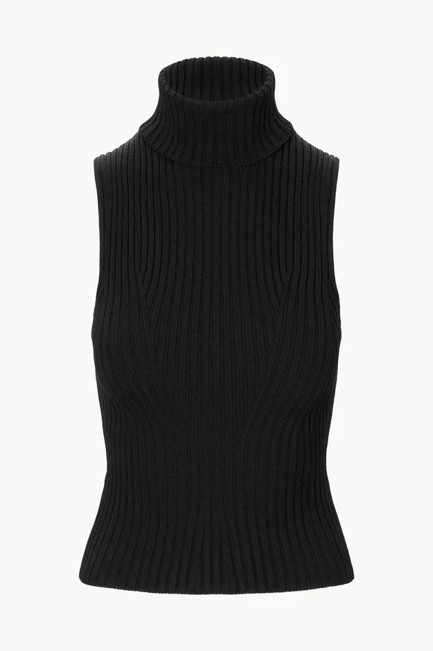 STAUD CALLUM TOP Black Women Tops STAUD CALLUM TOP Black Women Tops