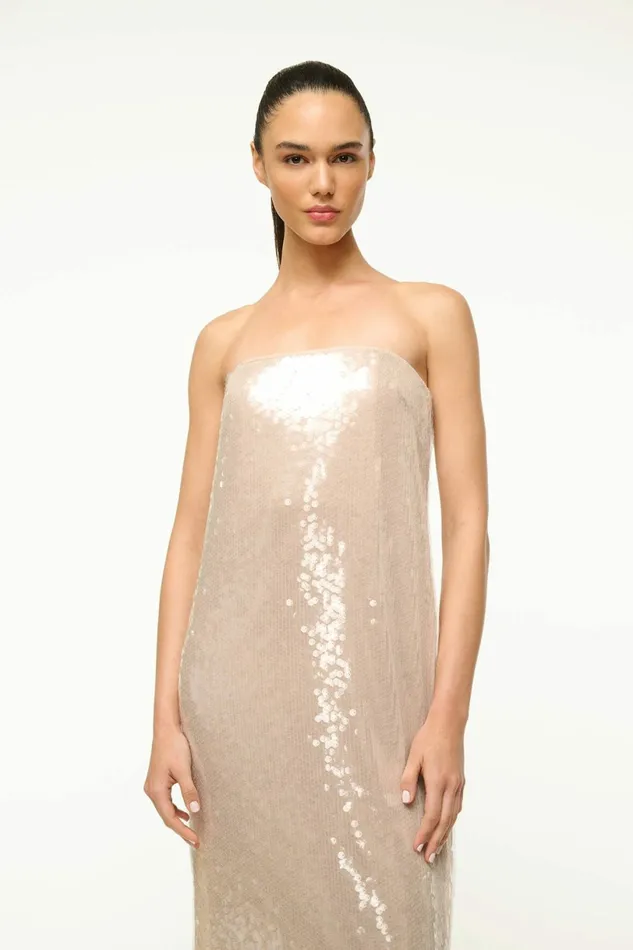 STAUD CASEY DRESS Moon Women Dresses STAUD CASEY DRESS Moon Women Dresses