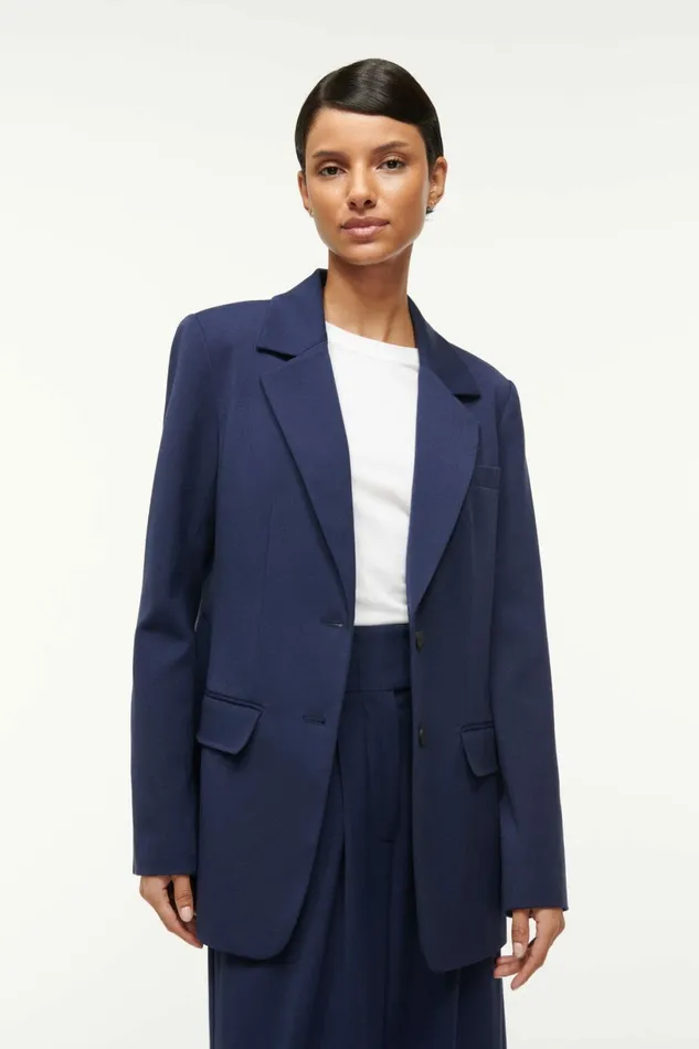 STAUD CITY BLAZER Navy Women The Evening Edit STAUD CITY BLAZER Navy Women The Evening Edit