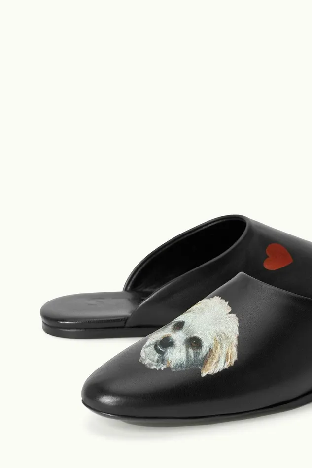 STAUD CUSTOM ABBY SLIPPER Black Women Mules and Flats