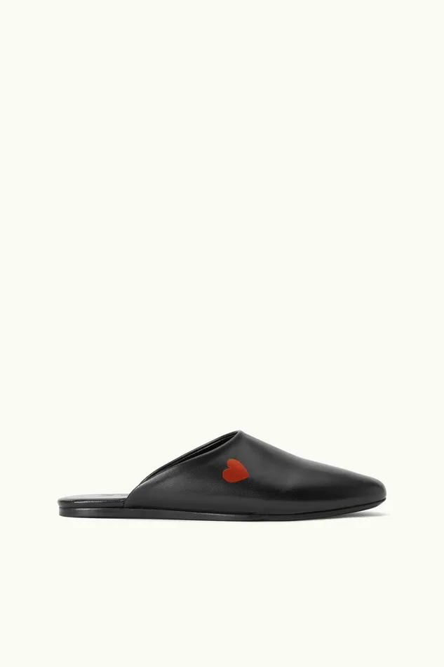 STAUD CUSTOM ABBY SLIPPER Black Women Mules and Flats