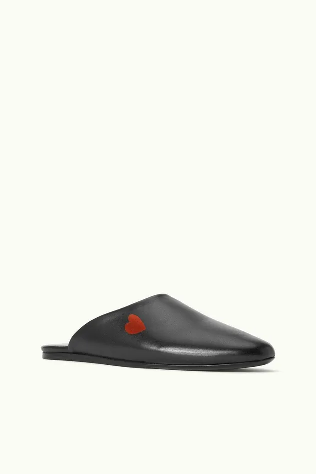 STAUD CUSTOM ABBY SLIPPER Black Women Mules and Flats