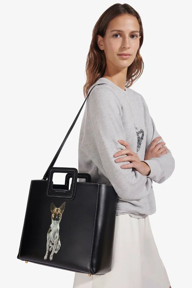 STAUD CUSTOM SHIRLEY LEATHER BAG Black Women Custom Handbags