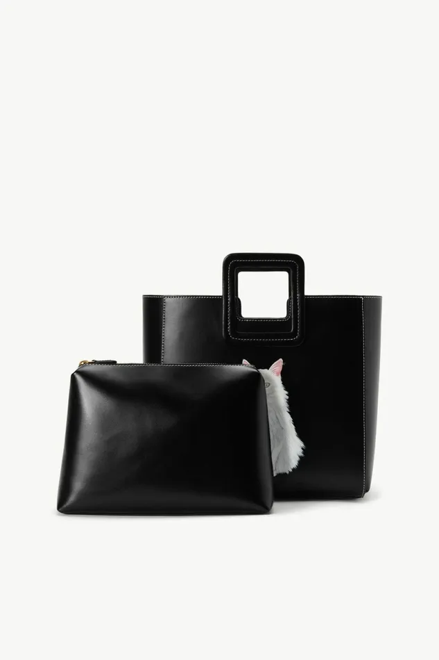 STAUD CUSTOM SHIRLEY LEATHER BAG Black Women Custom Handbags