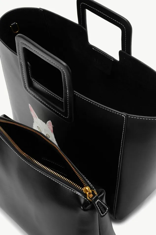 STAUD CUSTOM SHIRLEY LEATHER BAG Black Women Custom Handbags