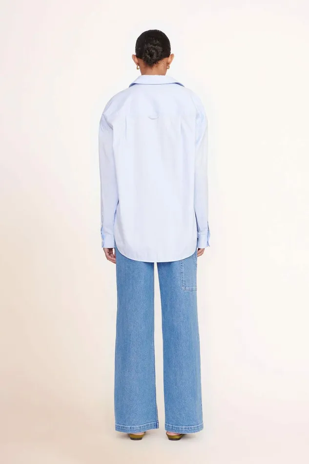 STAUD CUSTOM X CBONZ CLASSIC OVERSIZED SHIRT Oxford Blue Pet Custom Clothing STAUD CUSTOM X CBONZ CLASSIC OVERSIZED SHIRT Oxford Blue Pet Custom Clothing