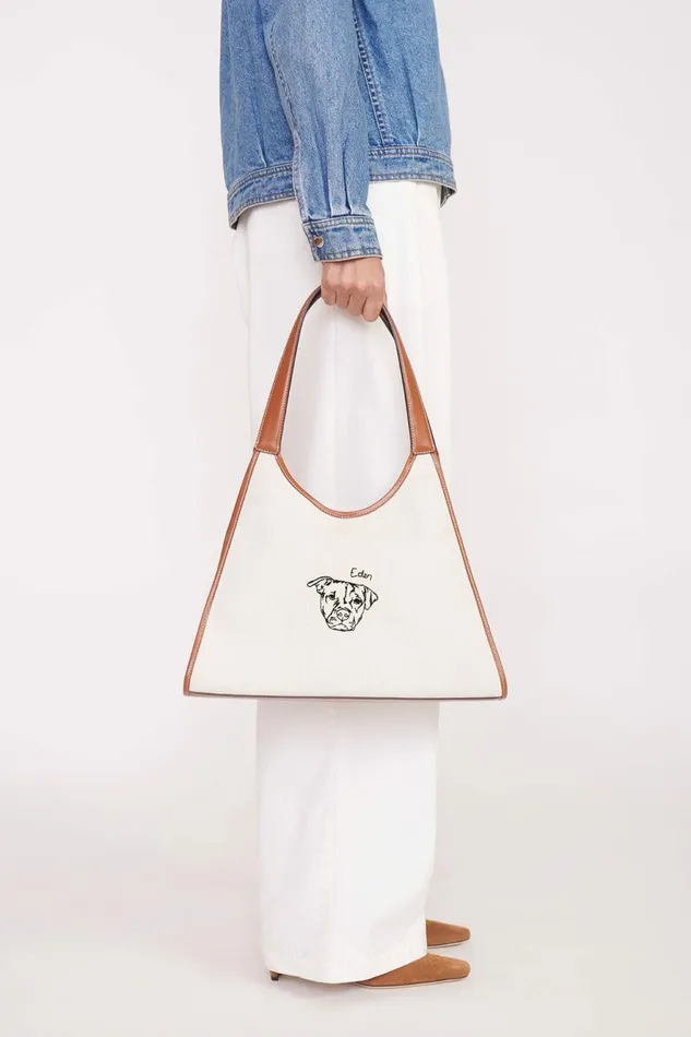 STAUD CUSTOM X CBONZ SOFT REY BAG Cream Tan Women Custom Handbags STAUD CUSTOM X CBONZ SOFT REY BAG Cream Tan Women Custom Handbags