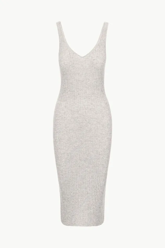 STAUD DANA CASHMERE DRESS Heather Grey Women Dresses
