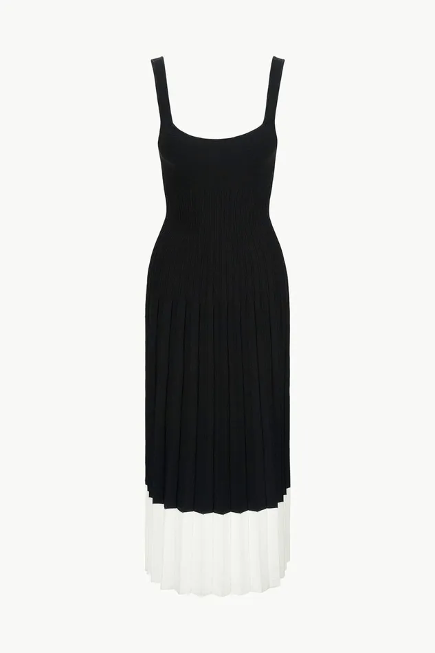 STAUD ELLISON DRESS Black Ivory Women Dresses STAUD ELLISON DRESS Black Ivory Women Dresses
