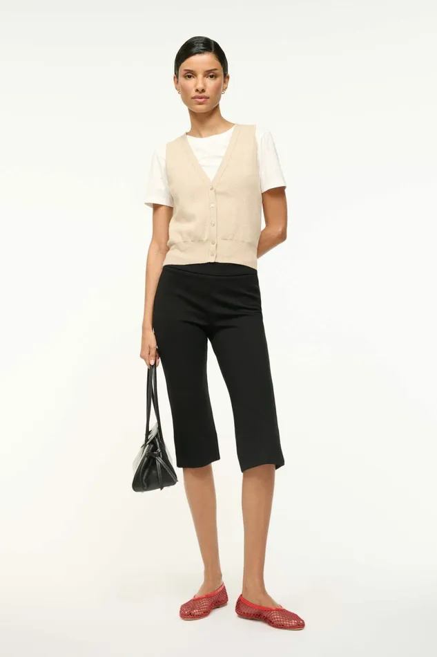 STAUD FICUS SWEATER VEST Stone Women Tops