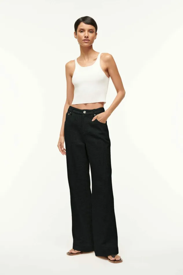STAUD GRAYSON PANT Black Women Pants and Shorts