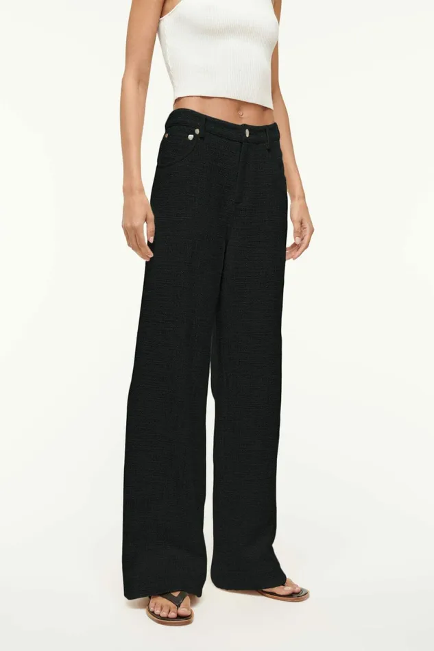 STAUD GRAYSON PANT Black Women Pants and Shorts STAUD GRAYSON PANT Black Women Pants and Shorts