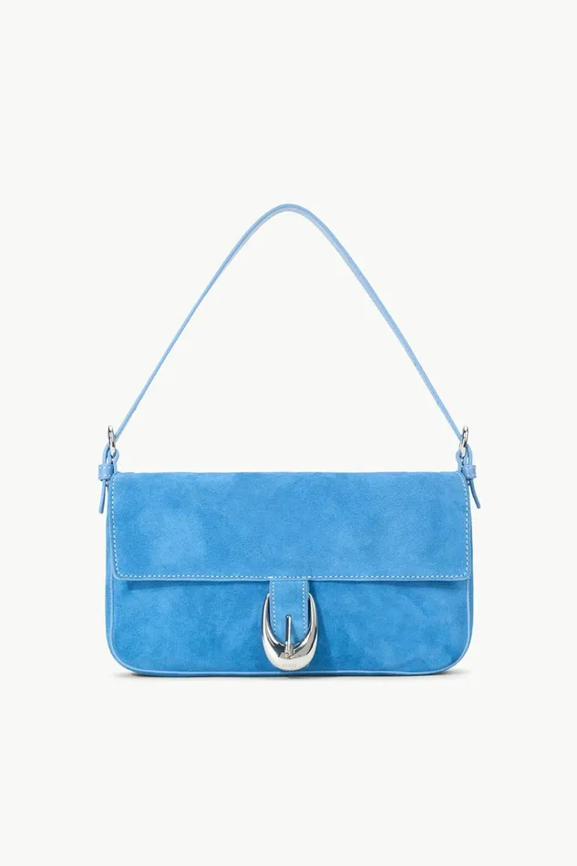 STAUD HARLOW BAG Staud Blue Suede Women Shoulder