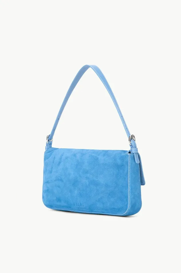 STAUD HARLOW BAG Staud Blue Suede Women Shoulder STAUD HARLOW BAG Staud Blue Suede Women Shoulder