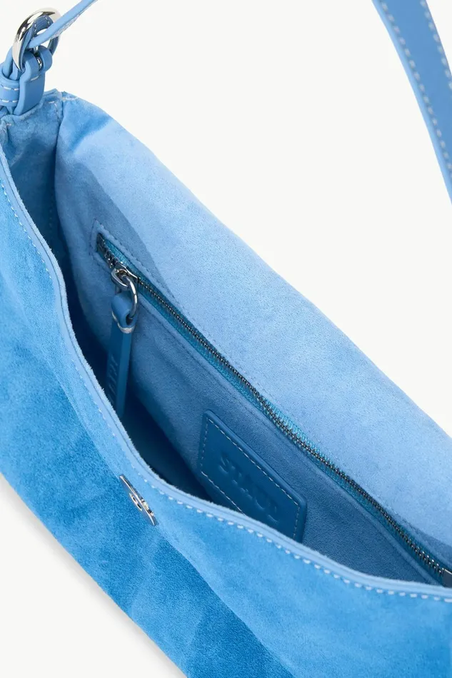 STAUD HARLOW BAG Staud Blue Suede Women Shoulder STAUD HARLOW BAG Staud Blue Suede Women Shoulder