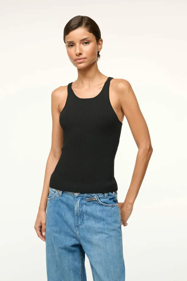 STAUD IBISCO TANK Black Women Tops