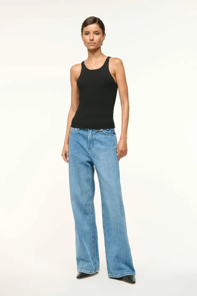 STAUD IBISCO TANK Black Women Tops