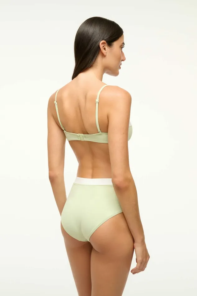 STAUD JO BALCONETTE BIKINI TOP Pale Jade White Women Swim STAUD JO BALCONETTE BIKINI TOP Pale Jade White Women Swim