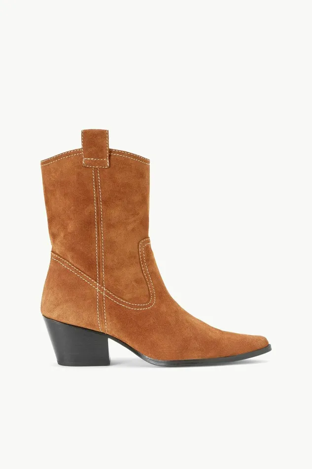 STAUD JUNE BOOT Tan Suede Women Boots