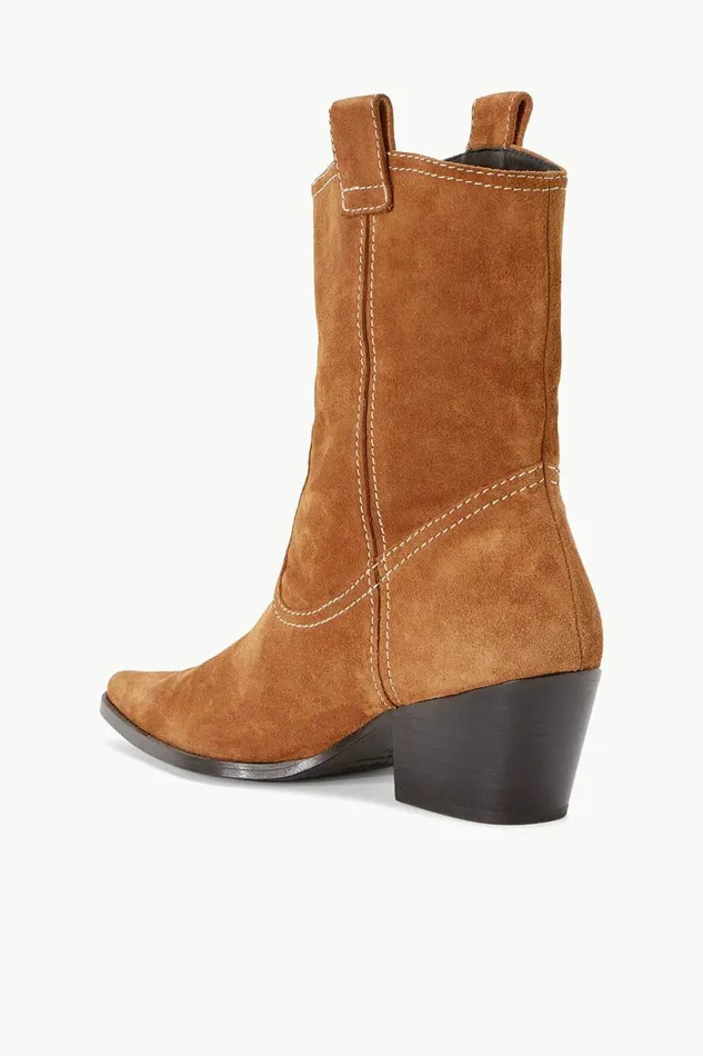 STAUD JUNE BOOT Tan Suede Women Boots