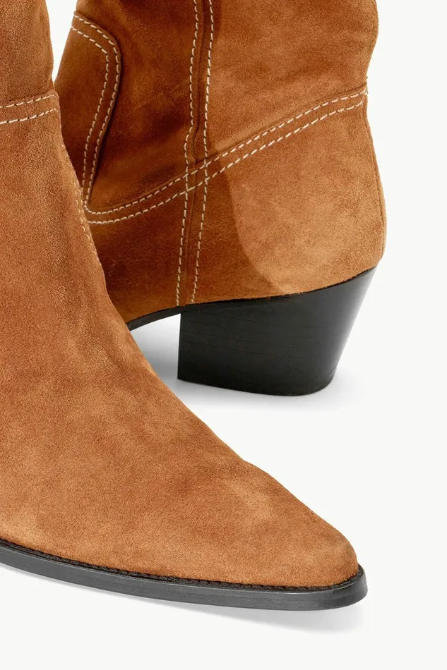 STAUD JUNE BOOT Tan Suede Women Boots