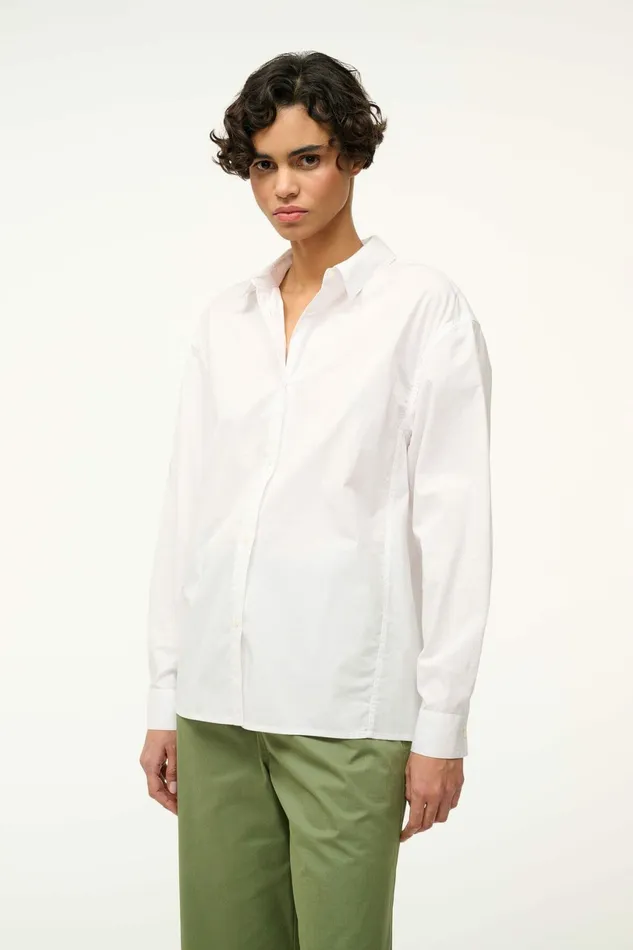 STAUD KELLY SHIRT White Women Tops