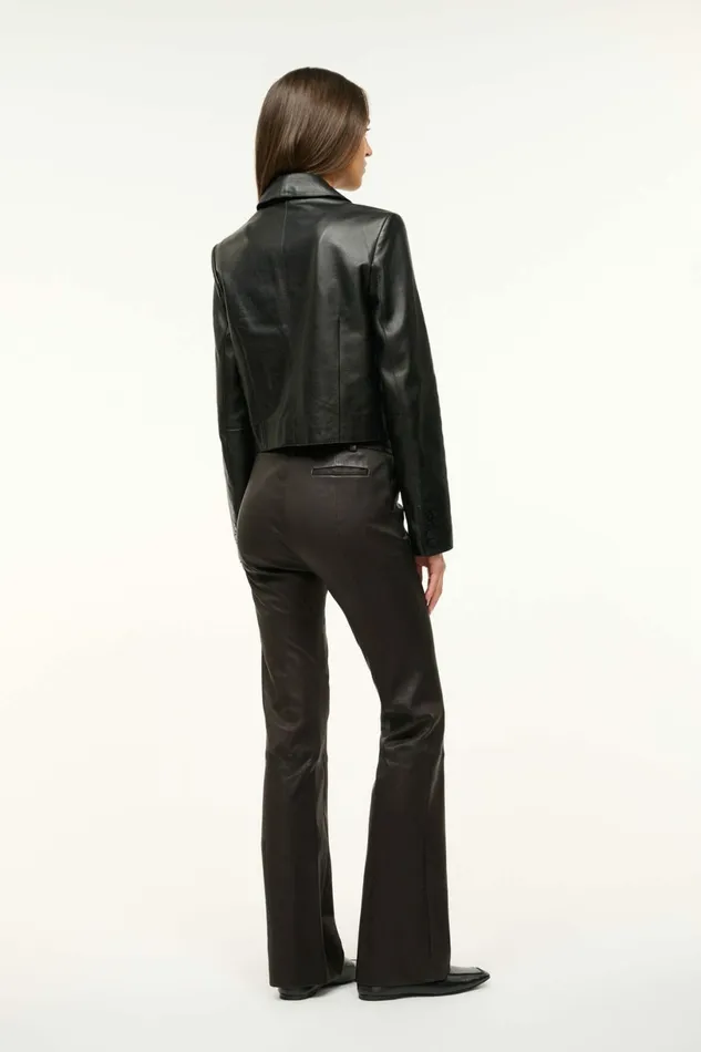 STAUD LEATHER MARINO JACKET Black Women Outerwear and Jackets STAUD LEATHER MARINO JACKET Black Women Outerwear and Jackets
