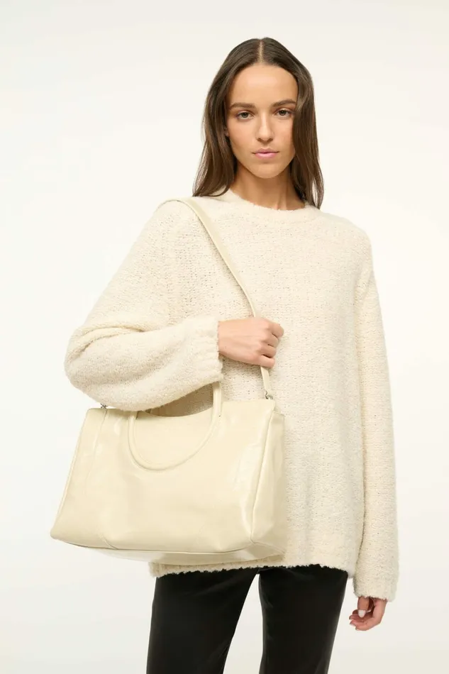 STAUD MAUDE SATCHEL Cream Women Essentials STAUD MAUDE SATCHEL Cream Women Essentials