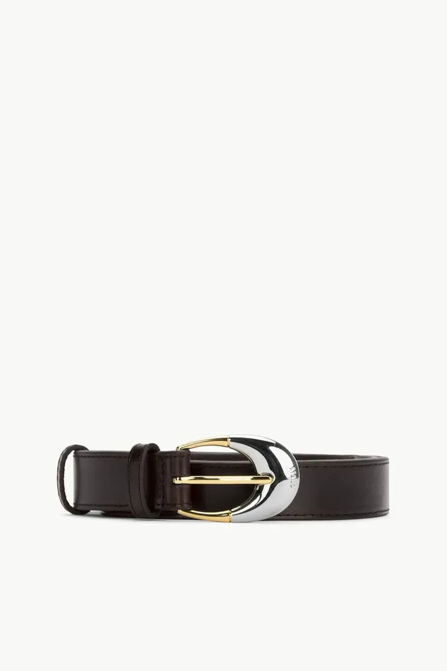 STAUD MOON BUCKLE BELT 8211 26MM Espresso Twotone Women Accessories