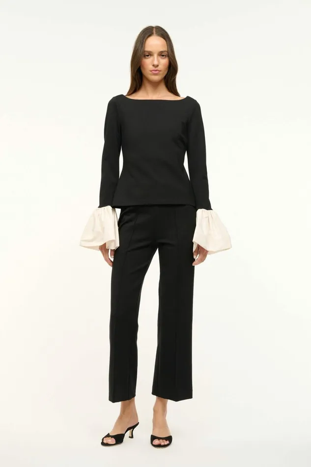 STAUD PAIGE TOP Black Ivory Women Tops