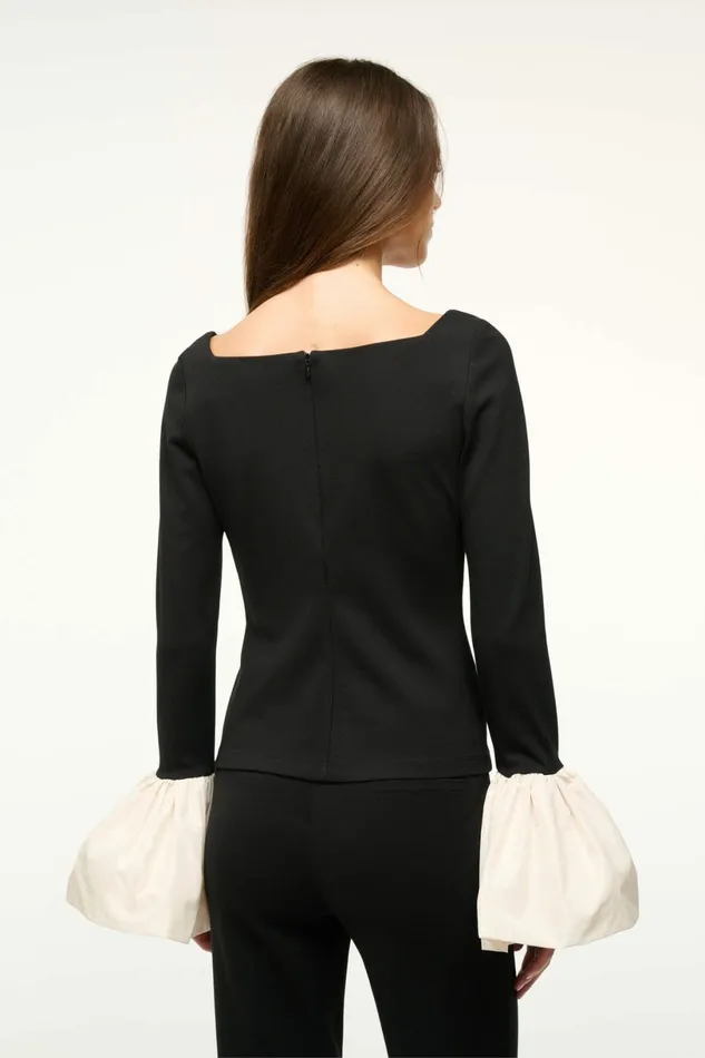 STAUD PAIGE TOP Black Ivory Women Tops