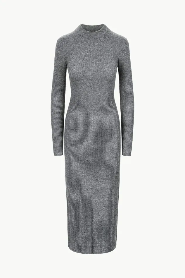 STAUD RAMONA DRESS Charcoal Grey Women Dresses STAUD RAMONA DRESS Charcoal Grey Women Dresses