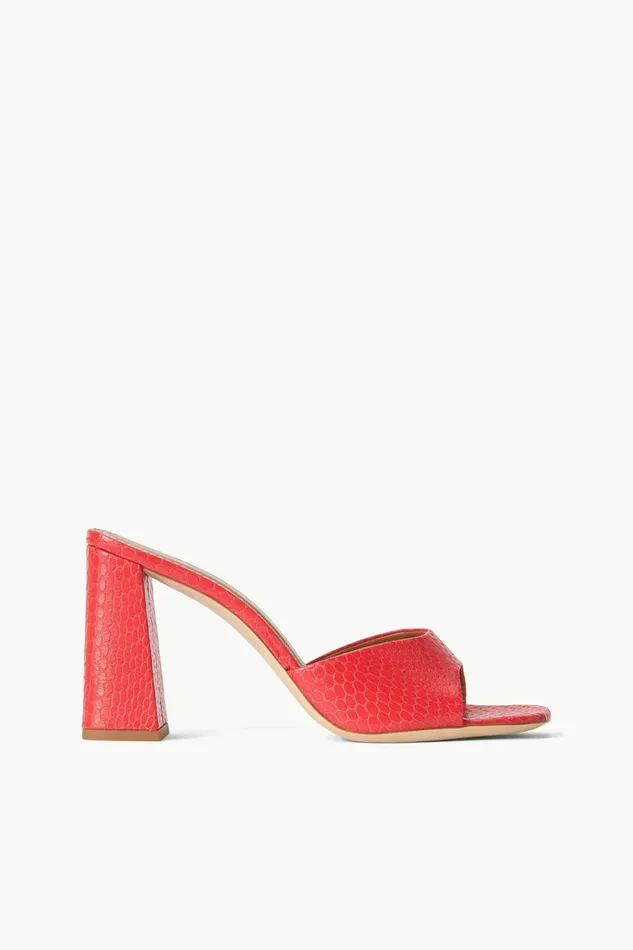 STAUD SLOANE HEEL Red Rose Women The Evening Edit