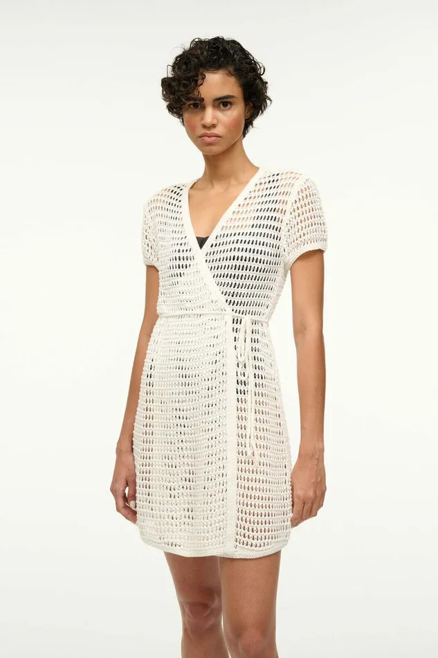 STAUD SPRITZ COVERUP DRESS Ivory Women CoverUps STAUD SPRITZ COVERUP DRESS Ivory Women CoverUps