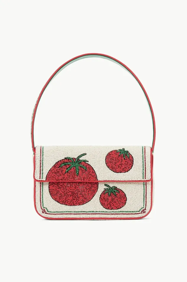 STAUD TOMMY BEADED BAG Tomato Women Shoulder