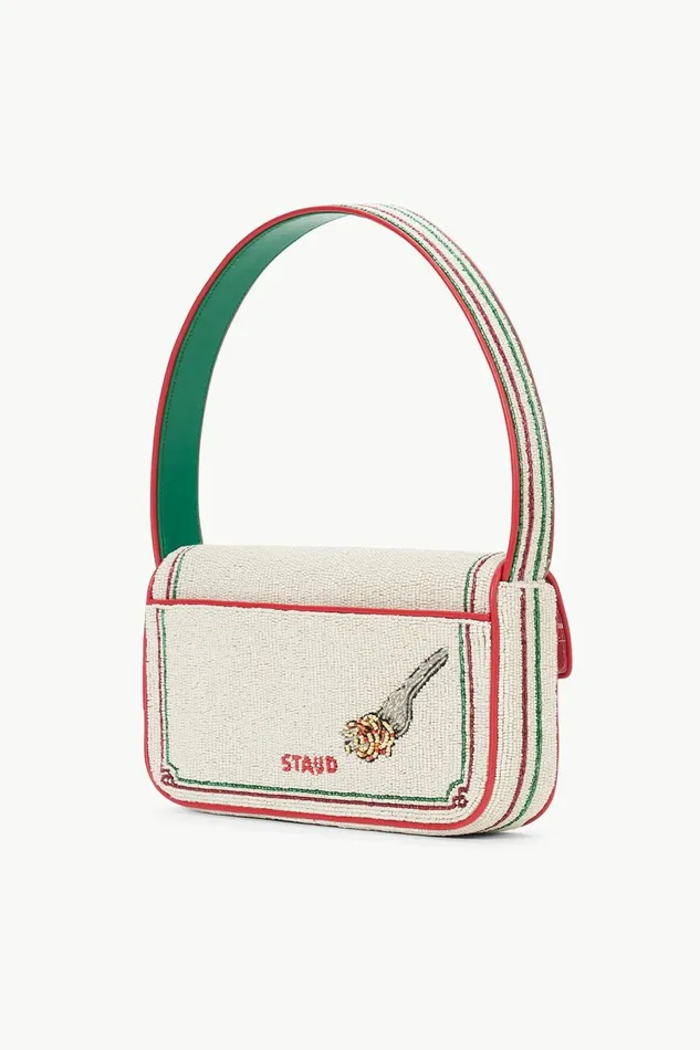 STAUD TOMMY BEADED BAG Tomato Women Shoulder