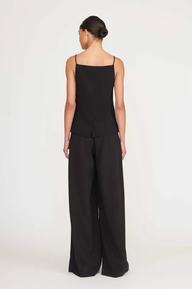 STAUD UNA TOP Black Women Tops STAUD UNA TOP Black Women Tops