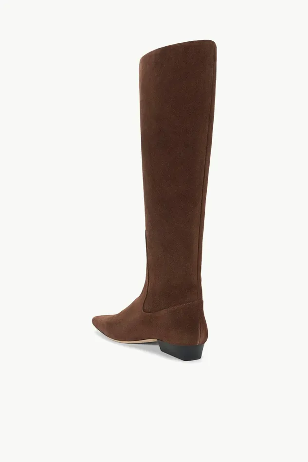 STAUD WALLY FLAT BOOT Mahogany Suede Women STAUD and Wrangler STAUD WALLY FLAT BOOT Mahogany Suede Women STAUD and Wrangler