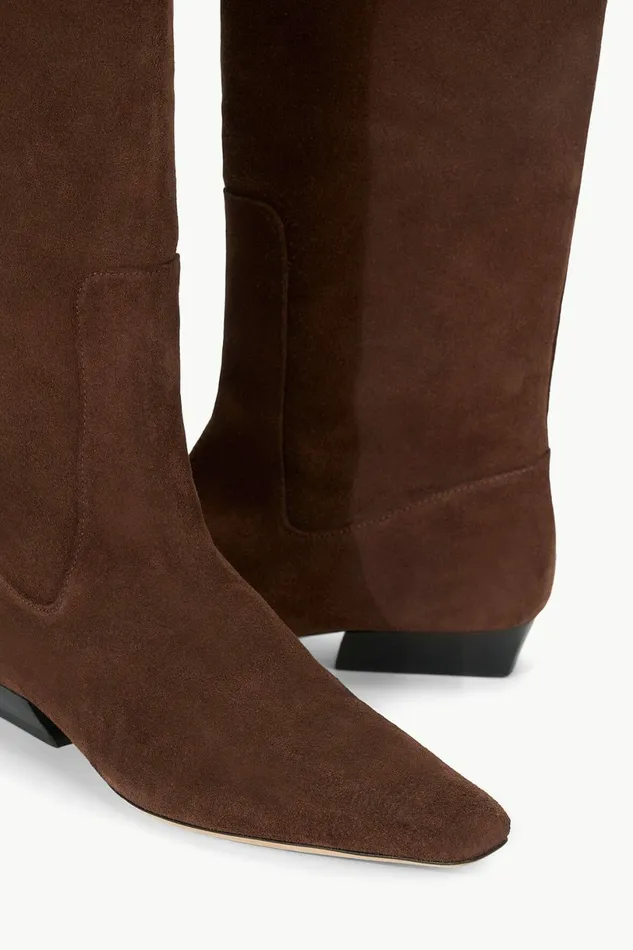 STAUD WALLY FLAT BOOT Mahogany Suede Women STAUD and Wrangler STAUD WALLY FLAT BOOT Mahogany Suede Women STAUD and Wrangler